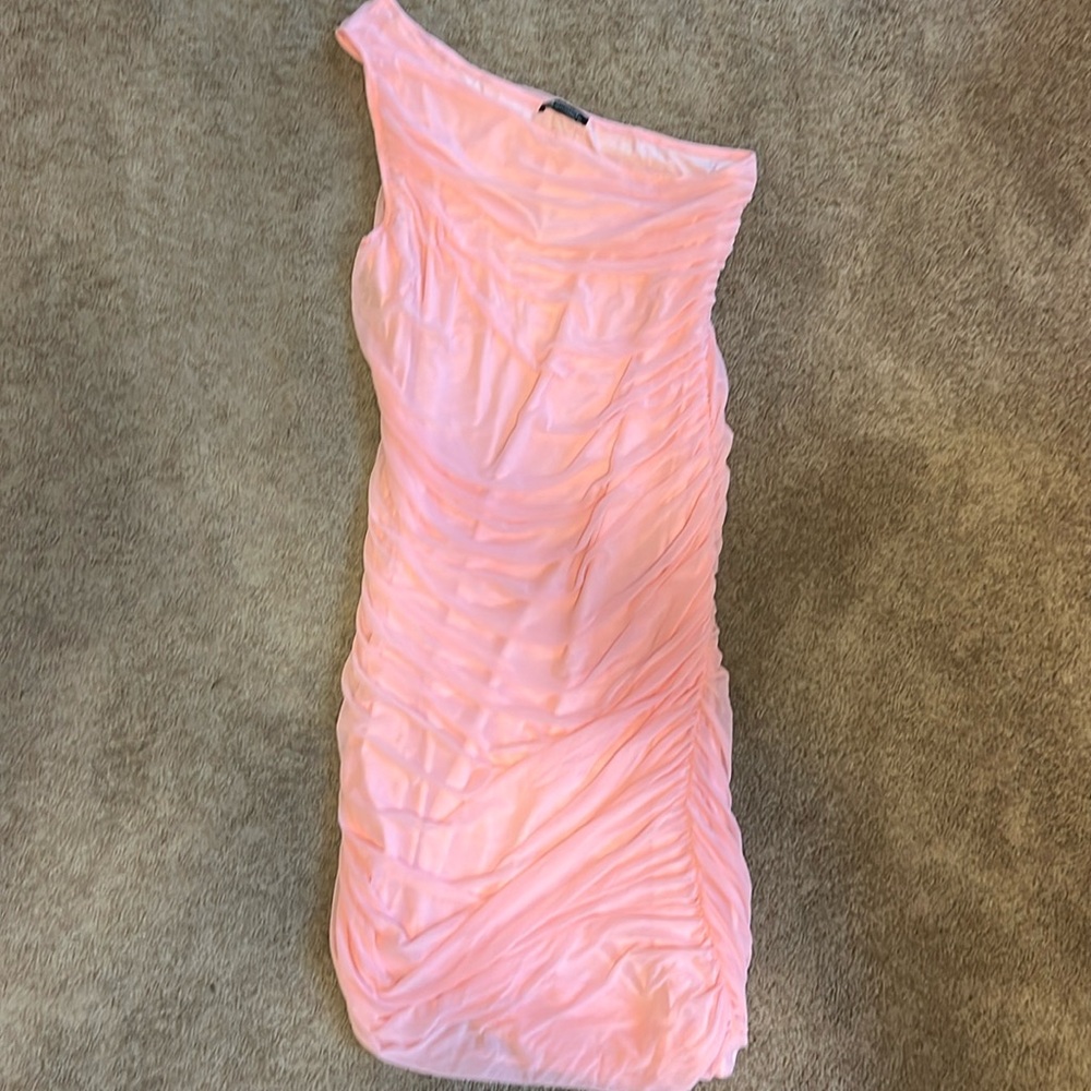 Pink ruffled dress